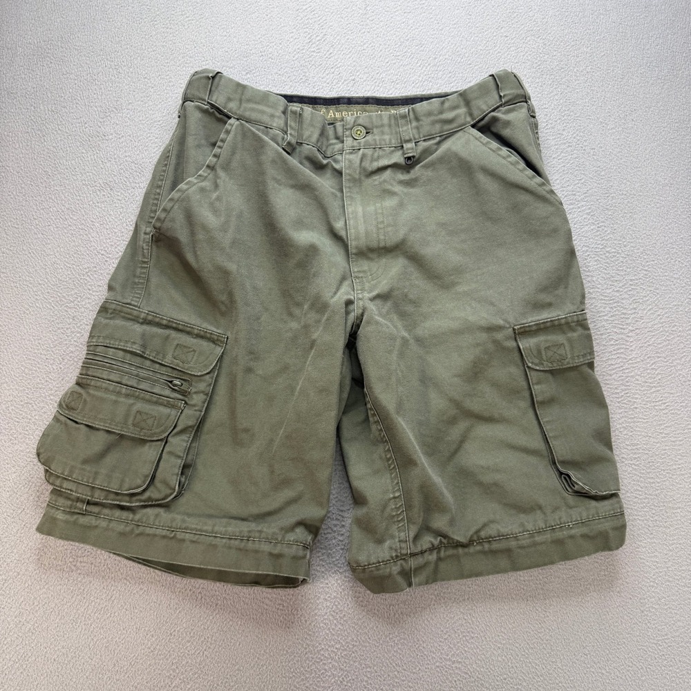 Boy Scouts of America Convertible Uniform Cargo Shorts Kids Size 16 Green Cotton